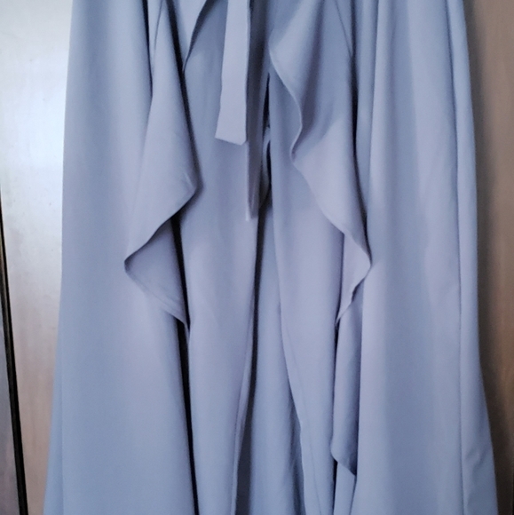 𝅺SHILONG Fashions Pant w/wrap ruffle tie skirt, sz med - Picture 2 of 5